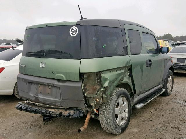 5J6YH286X5L031417 - 2005 HONDA ELEMENT EX GREEN photo 4