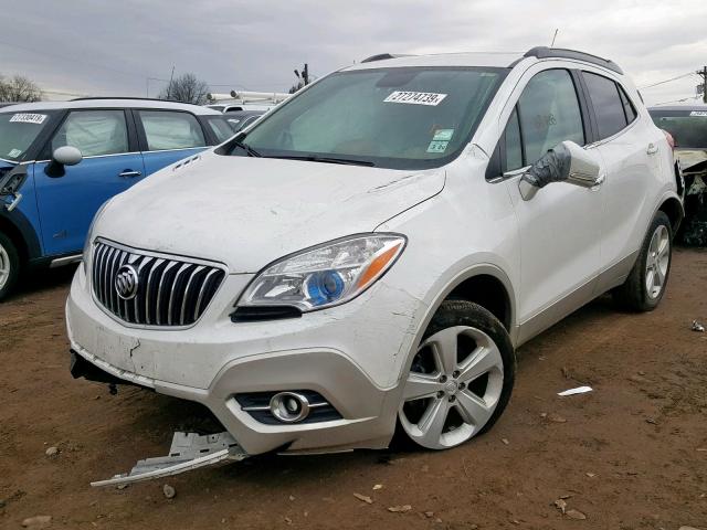 KL4CJGSB1FB213385 - 2015 BUICK ENCORE WHITE photo 2