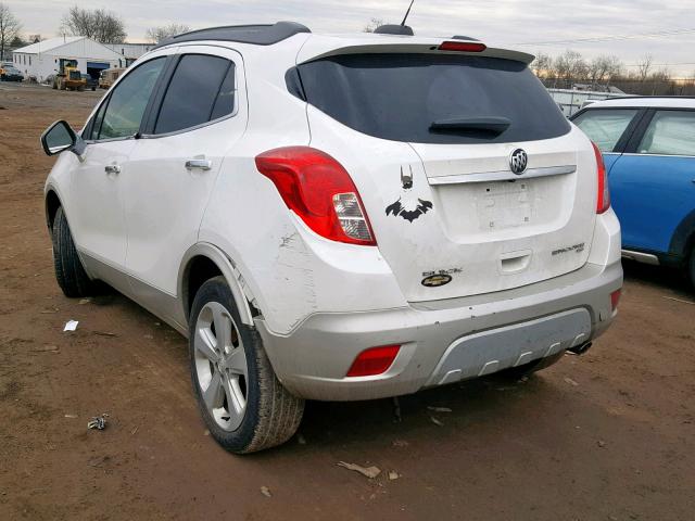 KL4CJGSB1FB213385 - 2015 BUICK ENCORE WHITE photo 3