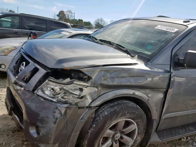 5N1BA0NDXFN612845 - 2015 NISSAN ARMADA SV GRAY photo 9