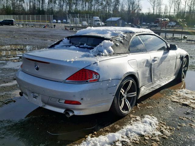 WBAEK73494B322697 - 2004 BMW 645 CI AUT SILVER photo 4