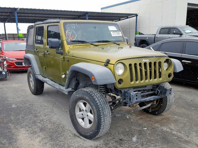 1J4GA39107L153327 - 2007 JEEP WRANGLER X GREEN photo 1