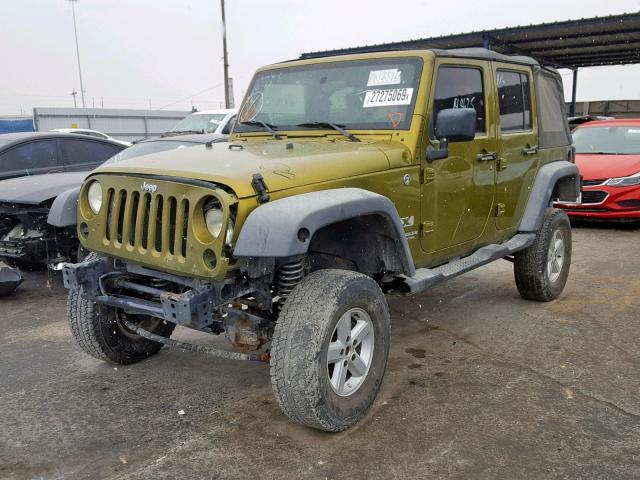 1J4GA39107L153327 - 2007 JEEP WRANGLER X GREEN photo 2