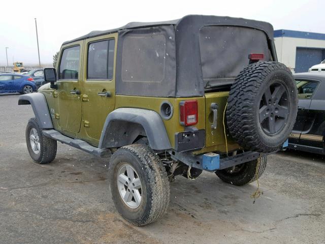 1J4GA39107L153327 - 2007 JEEP WRANGLER X GREEN photo 3