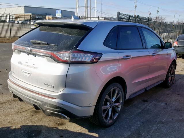 2FMPK4AP8GBC50750 - 2016 FORD EDGE SPORT SILVER photo 4