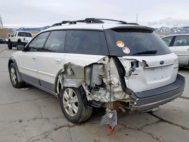 4S4BP62C657390515 - 2005 SUBARU LEGACY OUT WHITE photo 3