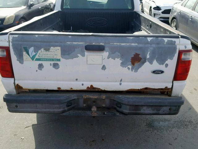 1FTYR10U61PA54414 - 2001 FORD RANGER WHITE photo 9