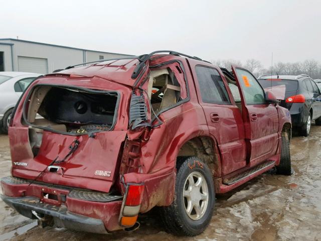 1GKEK63U94J152414 - 2004 GMC YUKON DENA BURGUNDY photo 4