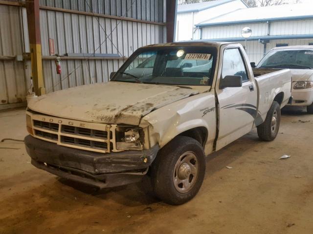 1B7FL26P2TS642858 - 1996 DODGE DAKOTA WHITE photo 2