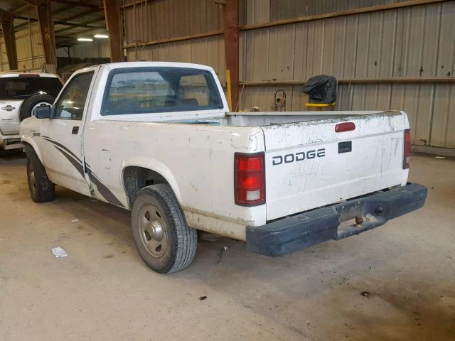 1B7FL26P2TS642858 - 1996 DODGE DAKOTA WHITE photo 3