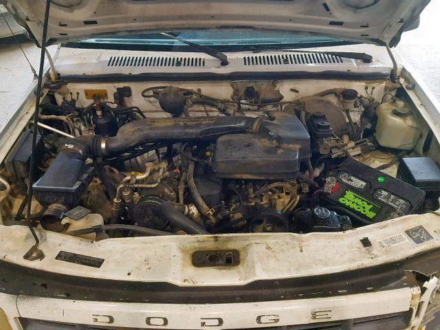 1B7FL26P2TS642858 - 1996 DODGE DAKOTA WHITE photo 7