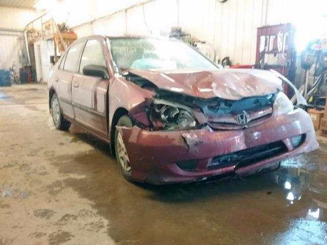 2HGES16395H028505 - 2005 HONDA CIVIC DX V RED photo 1