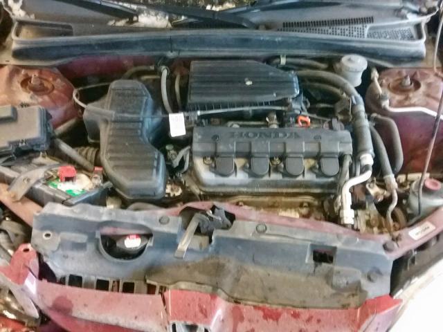 2HGES16395H028505 - 2005 HONDA CIVIC DX V RED photo 7