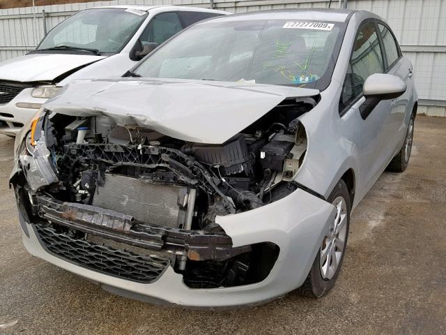 KNADN5A3XC6060651 - 2012 KIA RIO EX SILVER photo 2