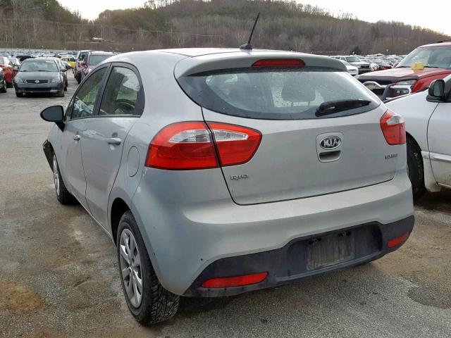 KNADN5A3XC6060651 - 2012 KIA RIO EX SILVER photo 3