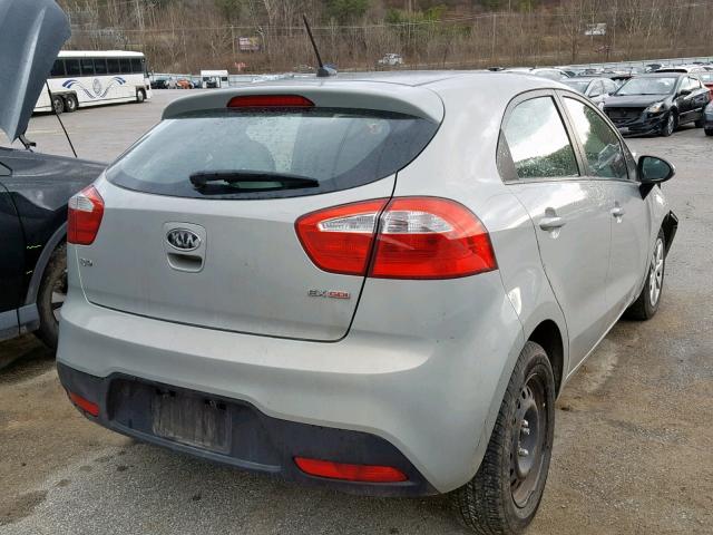 KNADN5A3XC6060651 - 2012 KIA RIO EX SILVER photo 4