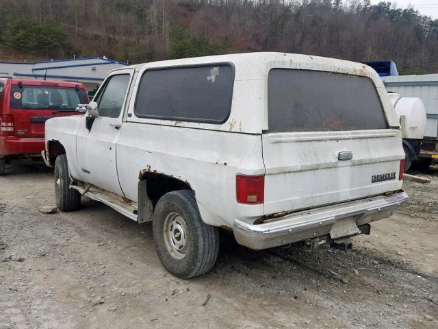 1GNEV18K3MF136328 - 1991 CHEVROLET BLAZER V10 WHITE photo 3