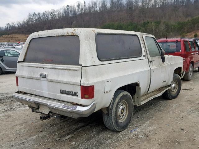 1GNEV18K3MF136328 - 1991 CHEVROLET BLAZER V10 WHITE photo 4