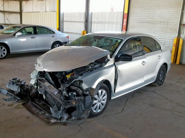 3VW2K7AJ7BM069400 - 2011 VOLKSWAGEN JETTA BASE SILVER photo 2