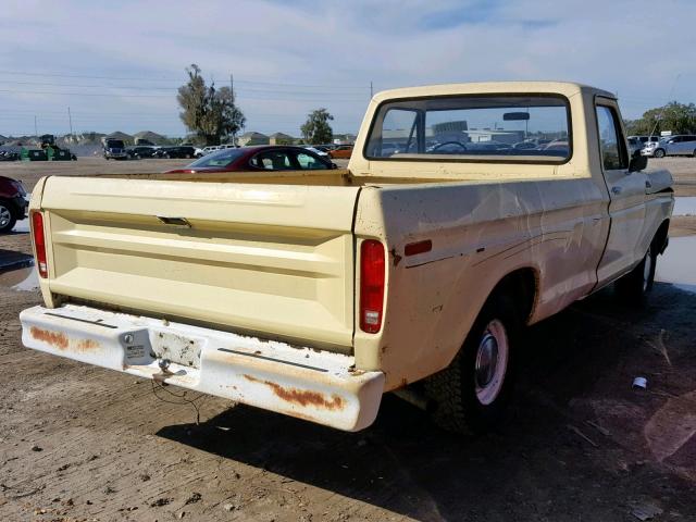 F10BEDC0364 - 1979 FORD F-100 YELLOW photo 4