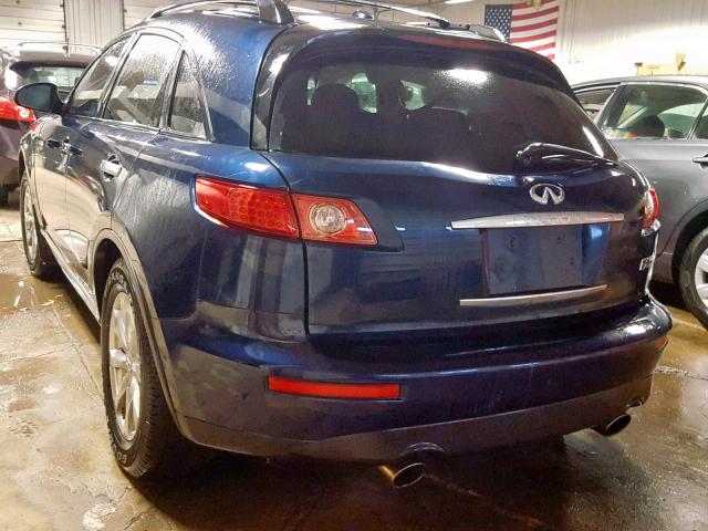 JNRAS08W58X208238 - 2008 INFINITI FX35 BLUE photo 3