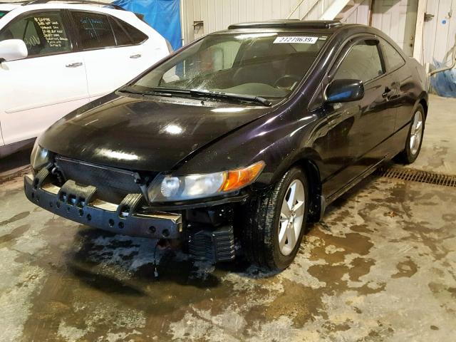 2HGFG12988H544729 - 2008 HONDA CIVIC EXL BLACK photo 2