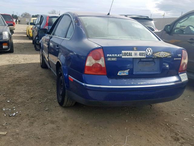 WVWTH63B72P075021 - 2002 VOLKSWAGEN PASSAT GLX 蓝色 照片 3