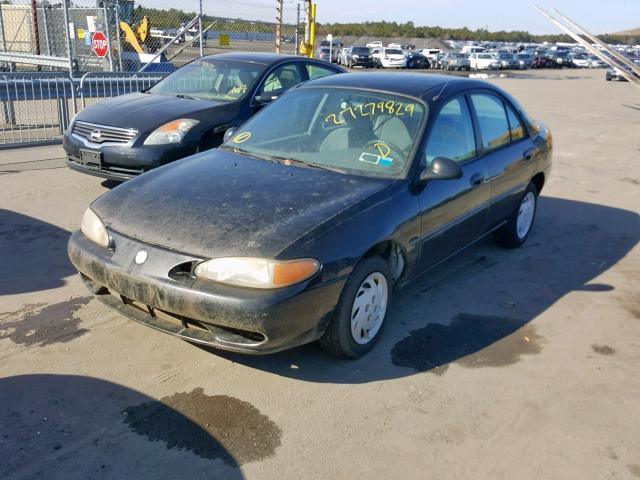 1MEFM13P0XW617773 - 1999 MERCURY TRACER LS BLACK photo 2