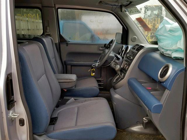 5J6YH18574L003137 - 2004 HONDA ELEMENT EX SILVER photo 5