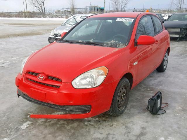 KMHCN35C99U106158 - 2009 HYUNDAI ACCENT SE RED photo 2