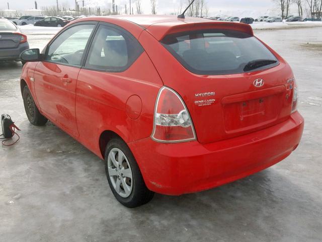 KMHCN35C99U106158 - 2009 HYUNDAI ACCENT SE RED photo 3