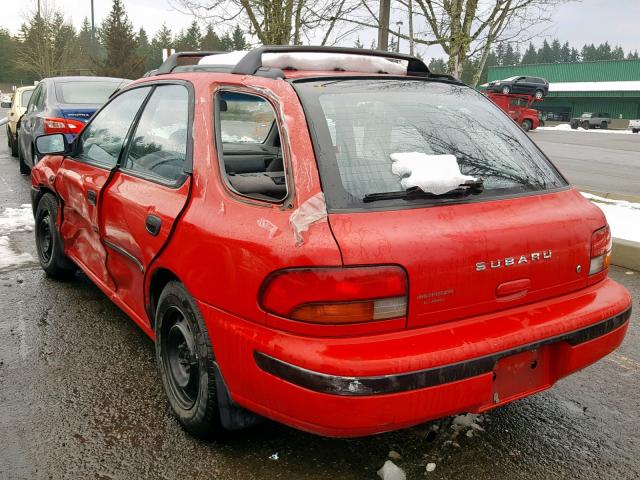 JF1GF235XRH840288 - 1994 SUBARU IMPREZA L RED photo 3