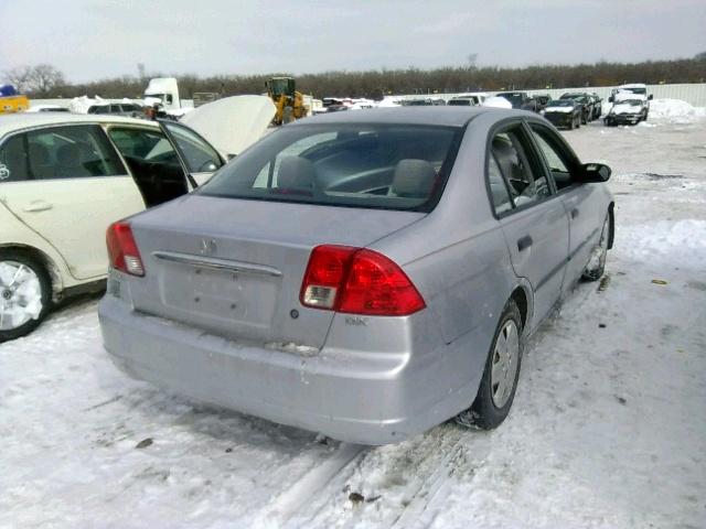 2HGES151X3H576364 - 2003 HONDA CIVIC DX SILVER photo 4