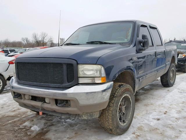 1FTSW31F02EB81781 - 2002 FORD F350 SRW S BLUE photo 2