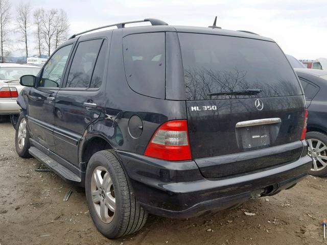 4JGAB57E55A560459 - 2005 MERCEDES-BENZ ML 350 BLACK photo 3