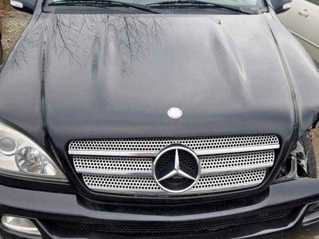 4JGAB57E55A560459 - 2005 MERCEDES-BENZ ML 350 BLACK photo 7