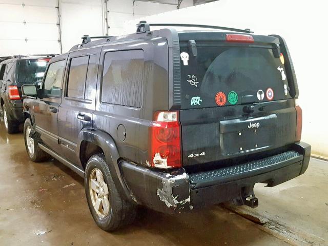 1J8HG48N56C189055 - 2006 JEEP COMMANDER BLACK photo 3