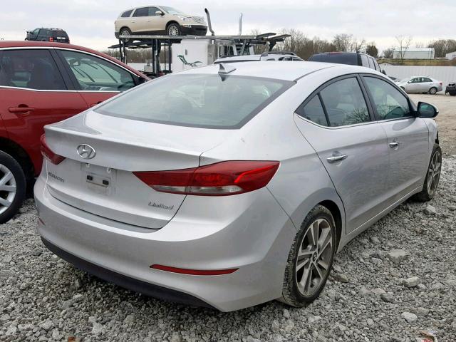 5NPD84LF6HH051115 - 2017 HYUNDAI ELANTRA SILVER photo 4