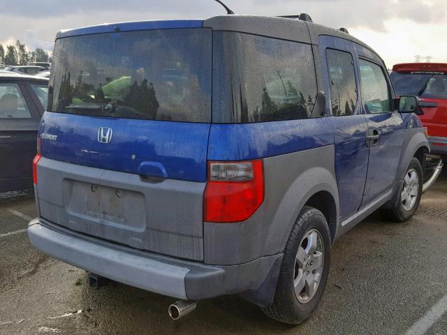 5J6YH28584L005386 - 2004 HONDA ELEMENT EX BLUE photo 4