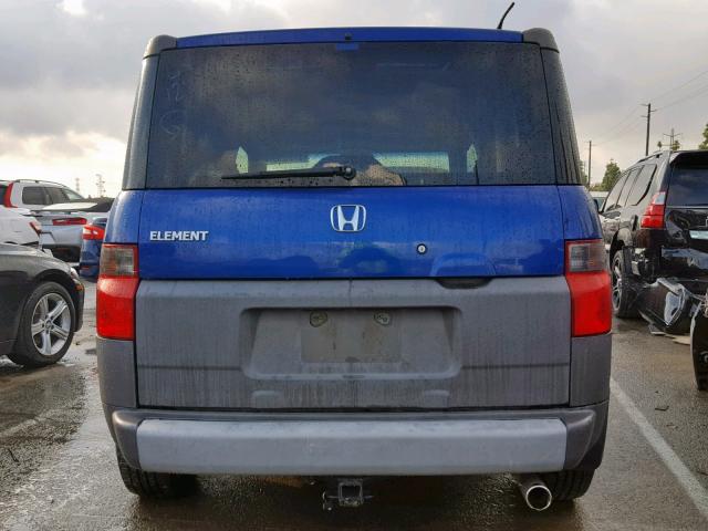 5J6YH28584L005386 - 2004 HONDA ELEMENT EX BLUE photo 9