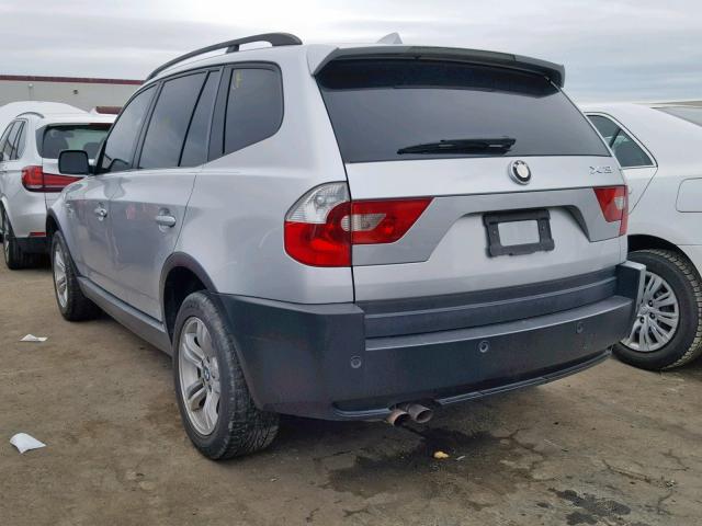 WBXPA93445WD19183 - 2005 BMW X3 3.0I SILVER photo 3