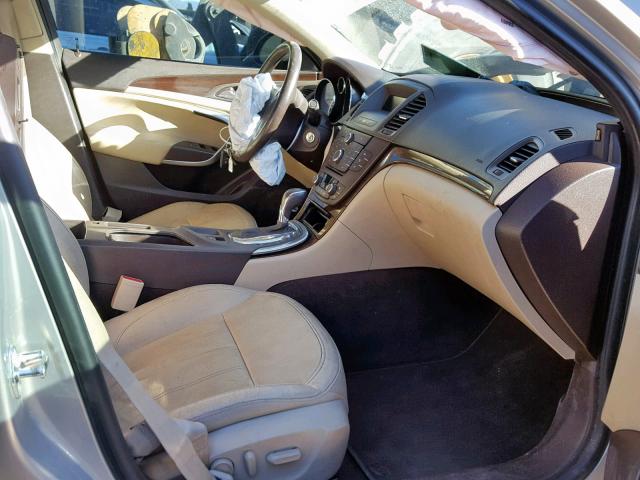 W04GV5EV1B1104893 - 2011 BUICK REGAL CXL TAN photo 5