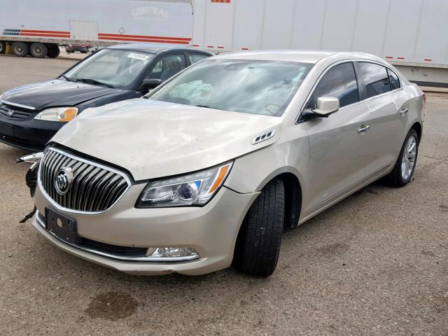 1G4GB5G32EF215823 - 2014 BUICK LACROSSE GOLD photo 2