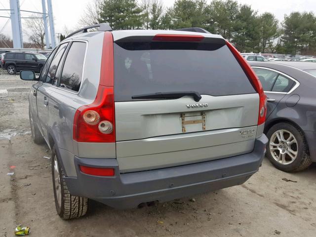 YV1CZ91H841039747 - 2004 VOLVO XC90 T6 SILVER photo 3