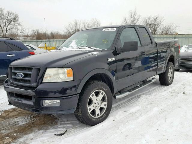 1FTPX14534NA28941 - 2004 FORD F150 BLACK photo 2