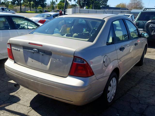 1FAFP34N57W157727 - 2007 FORD FOCUS ZX4 TAN photo 4