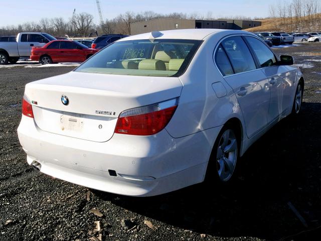 WBANE53507CY08219 - 2007 BMW 525 I WHITE photo 4