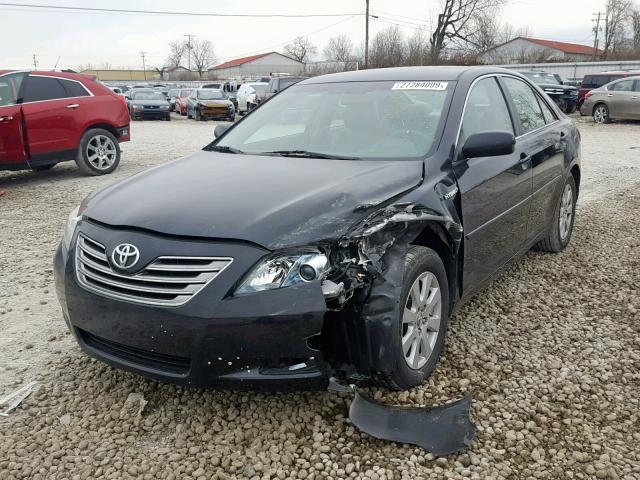 4T1BB46K09U085510 - 2009 TOYOTA CAMRY HYBR BLACK photo 2