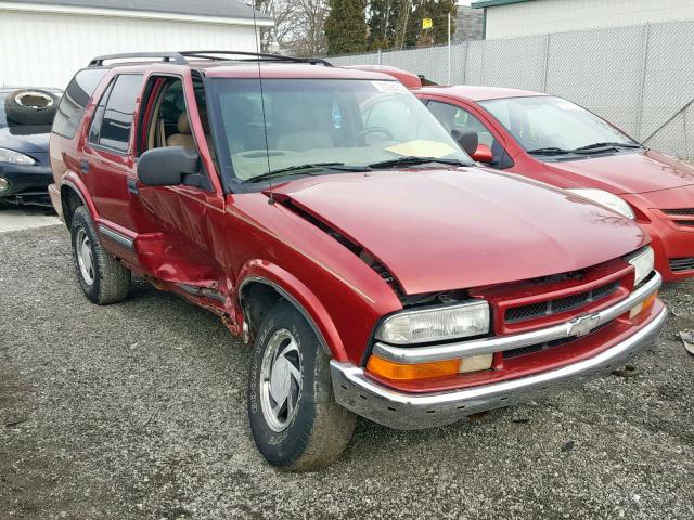 1GNDT13W5Y2219896 - 2000 CHEVROLET BLAZER BURGUNDY photo 1