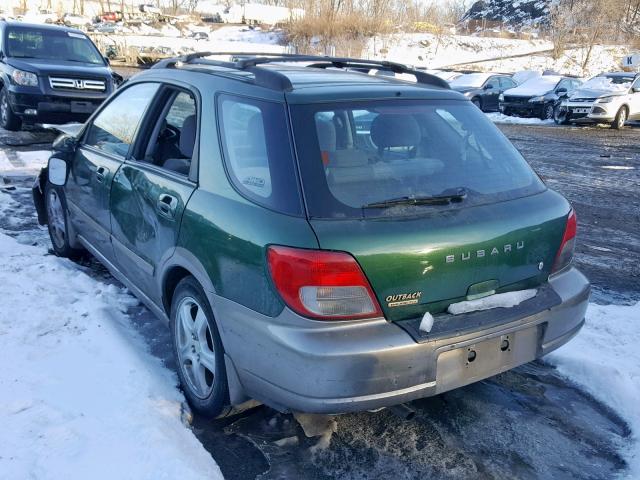 JF1GG68572H828909 - 2002 SUBARU IMPREZA OU GREEN photo 3